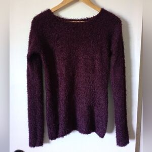 🙂Forever 21 Fuzzy Deep Purple Sweater Size Small